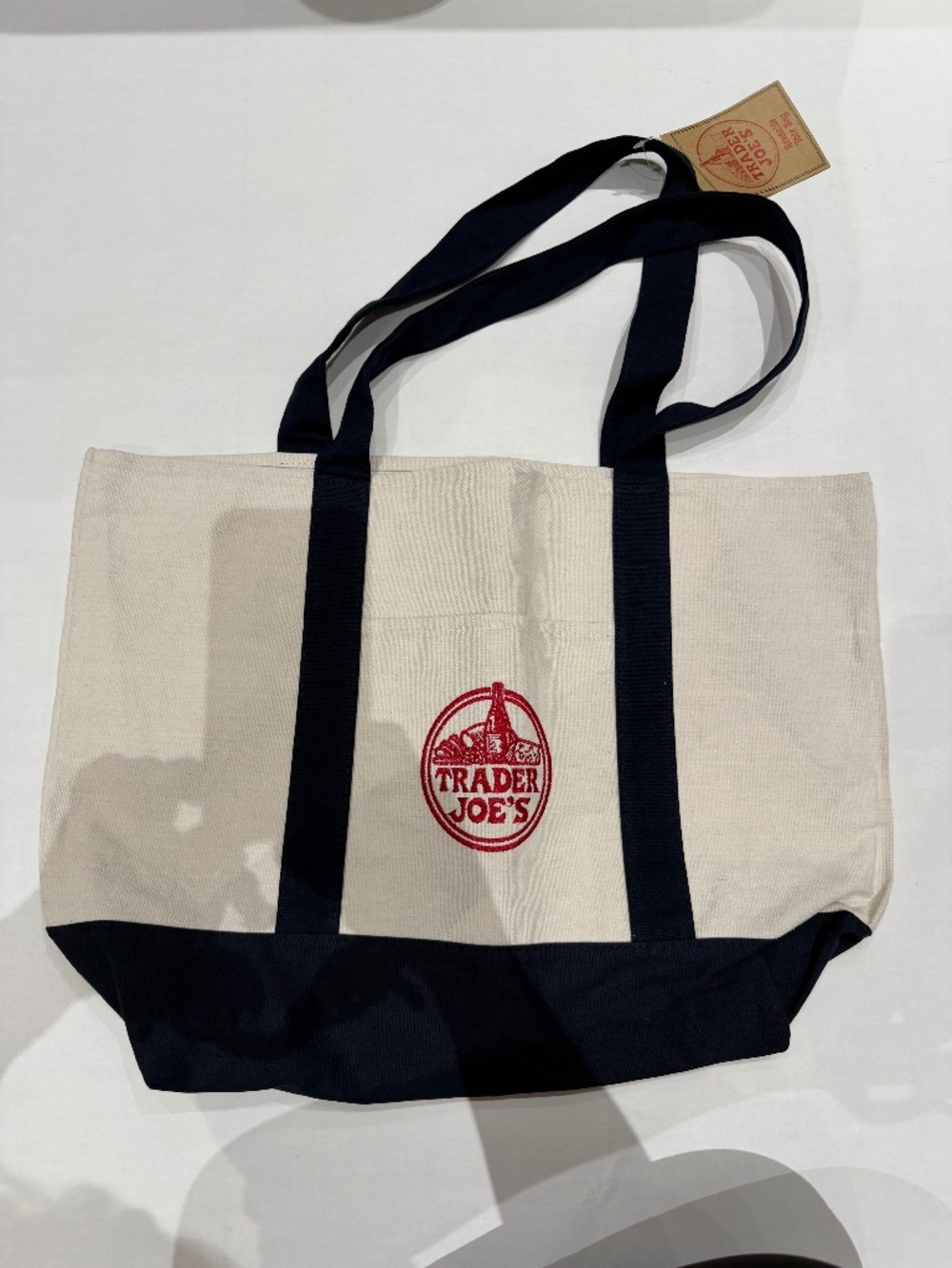 (6)Trader Joe Navy classic totes new